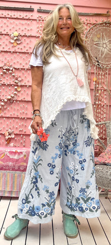 Spring Gypsy Hand Embroidered Lounge Pants