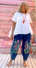 Summer Gypsy Embroidered 3/4 Pants