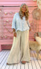 Linen Gypsy New  Wide Leg Palazzo Pants