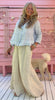 Linen Gypsy New  Wide Leg Palazzo Pants